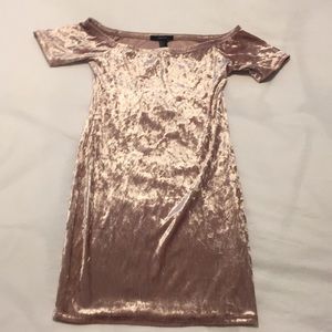 Pink Crushed Velvet New Years Dress